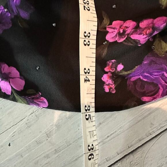 Magda Butrym Dark Floral Printed Silk Pesaro Mini Dress Size US 6 UK 10 FR 38 - Picture 11 of 14
